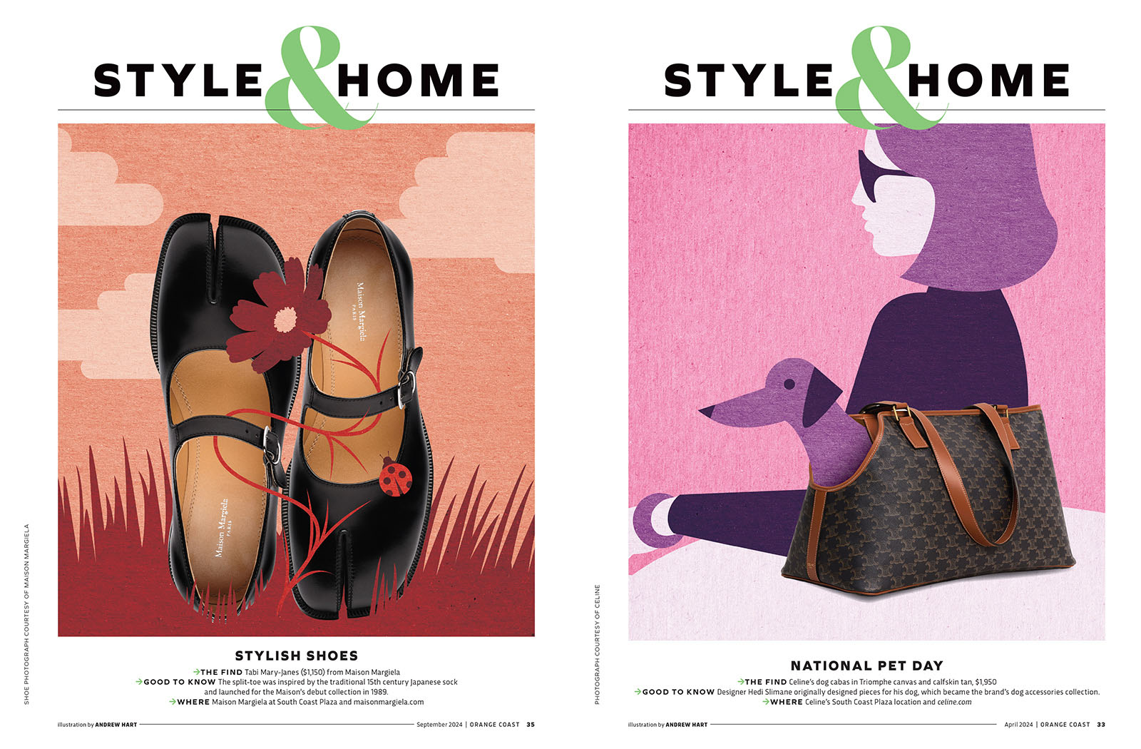 orange coast magazine style illo