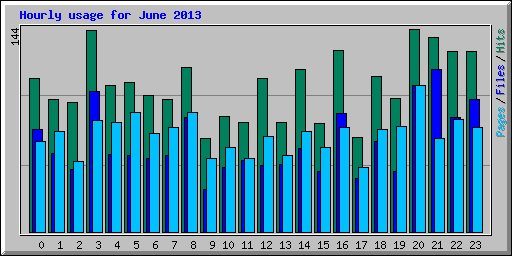 Hourly usage for June 2013