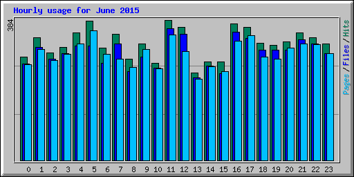 Hourly usage for June 2015