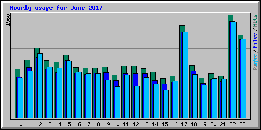Hourly usage for June 2017