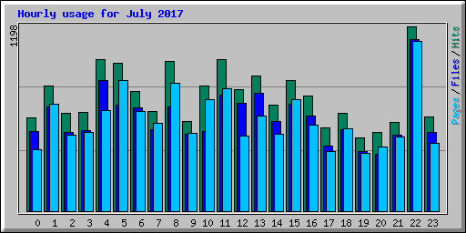 Hourly usage for July 2017