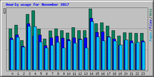 Hourly usage for November 2017