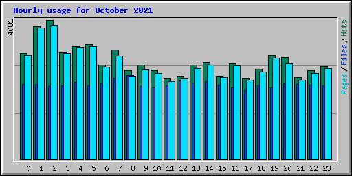 Hourly usage for October 2021
