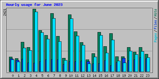 Hourly usage for June 2023
