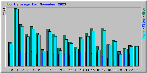 Hourly usage for November 2023