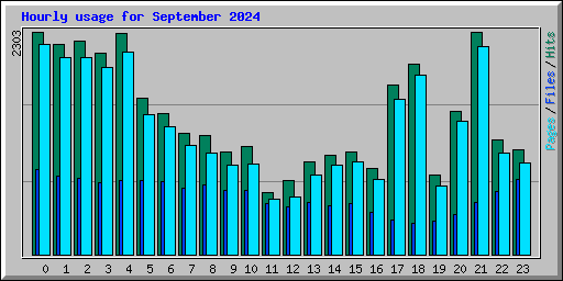 Hourly usage for September 2024