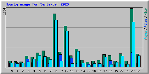 Hourly usage for September 2025