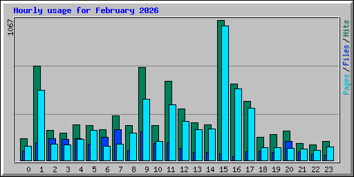 Hourly usage for February 2026