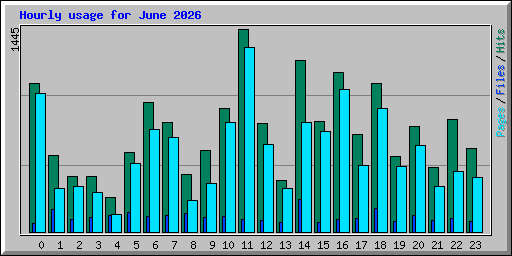 Hourly usage for June 2026